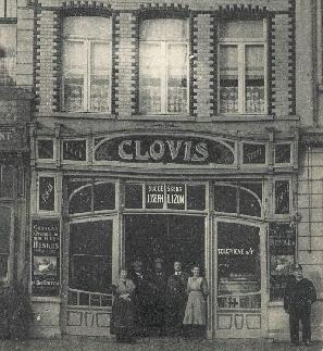 Caf&eacute; Clovis, Grand-Place Ath (Belgium), stamped 1922, Bitter Henkes